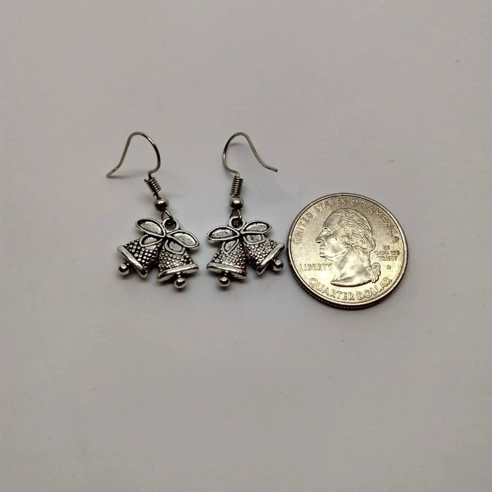 5/$20 Christmas Bells Jingle Holiday Earrings - Picture 2 of 2